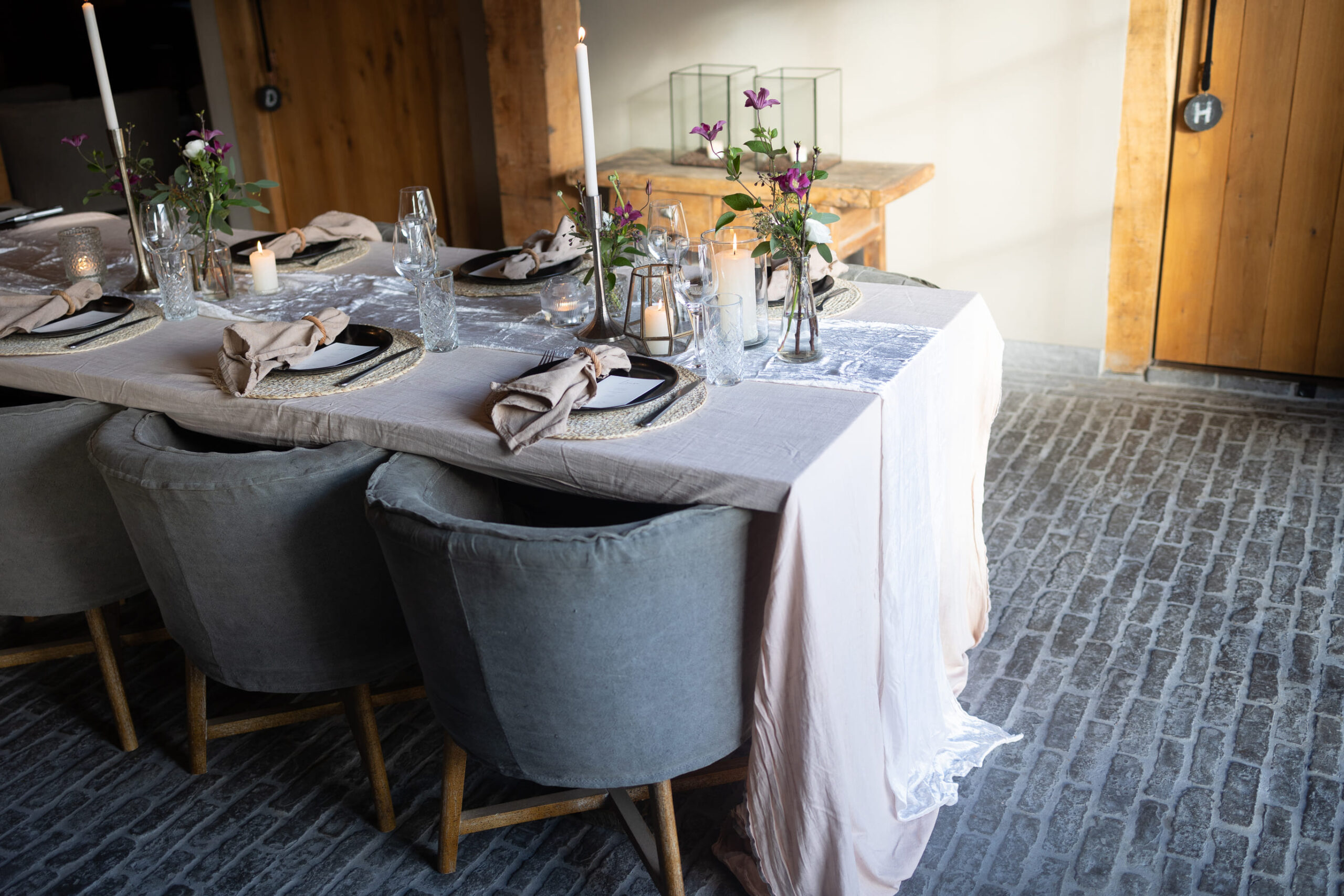 Dinerpakket large - Tafel linnen, tafel lopers, placemats & stoffen servetten