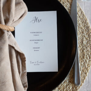 Menukaartjes (prijs per persoon)