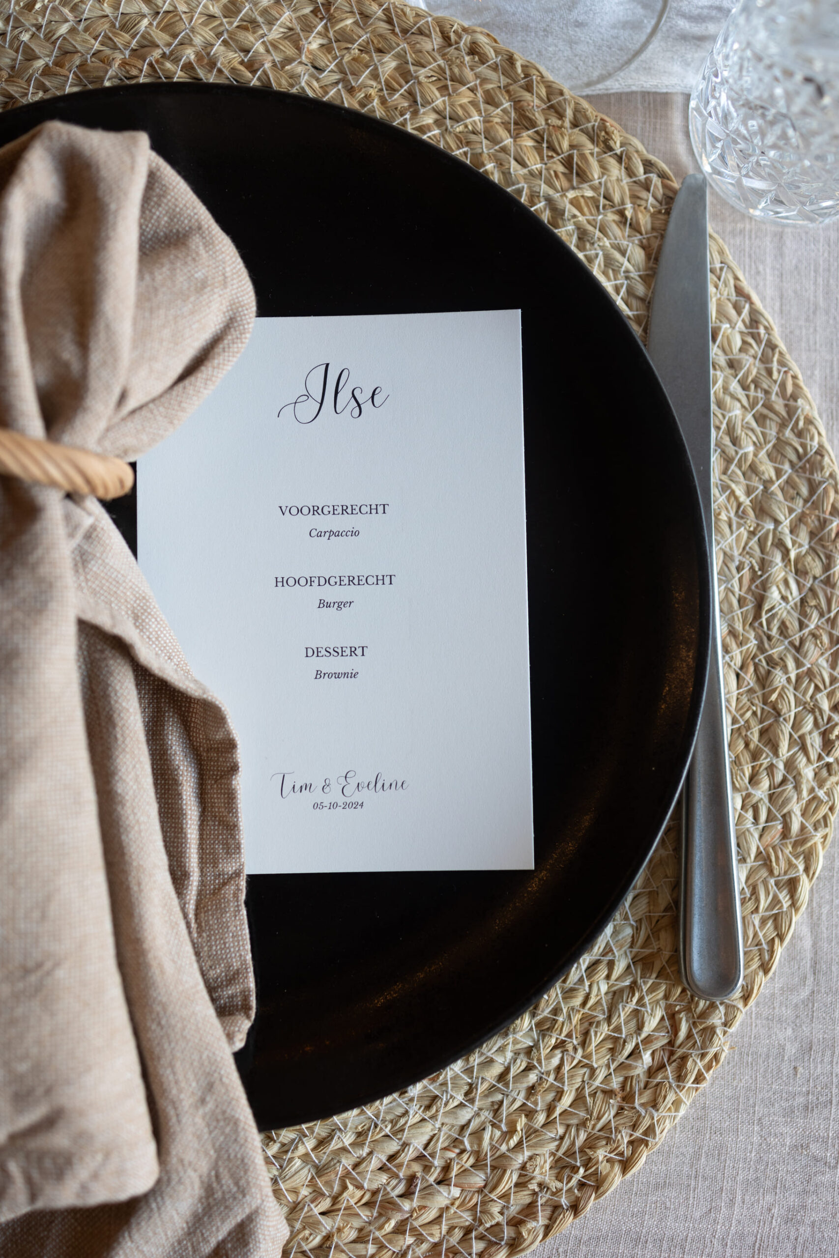 Menukaart stijl - Romantisch:Klassiek