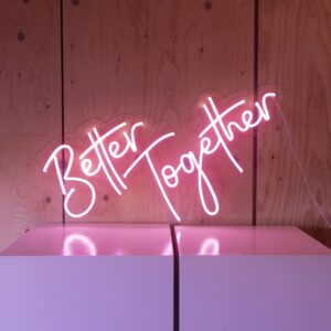 Neon tekst in houder : Better togheter
