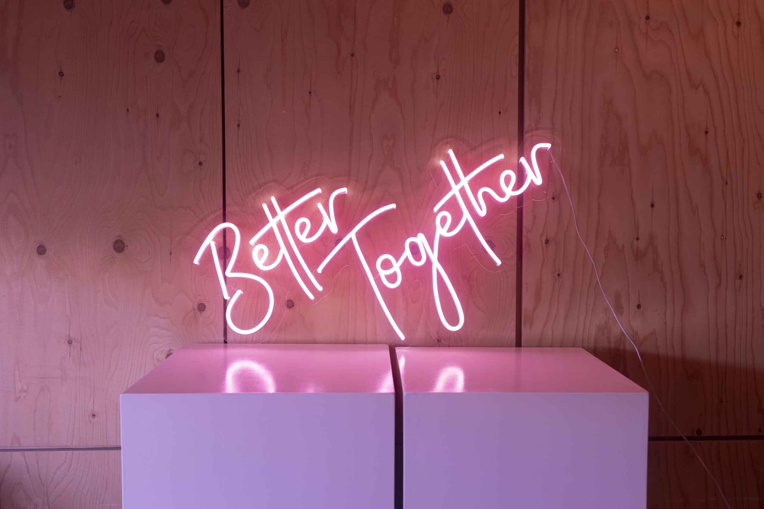 Neon tekst - Better together